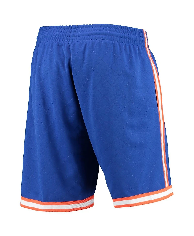 Men's Mitchell & Ness Blue New York Knicks 1991 Hardwood Classics 75th Anniversary Swingman Shorts
