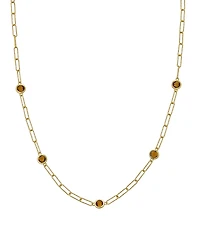 Swiss Blue Topaz Paperclip Link 18" Statement Necklace (4 ct. t.w.) Sterling Silver (Also Amethyst & Citrine)