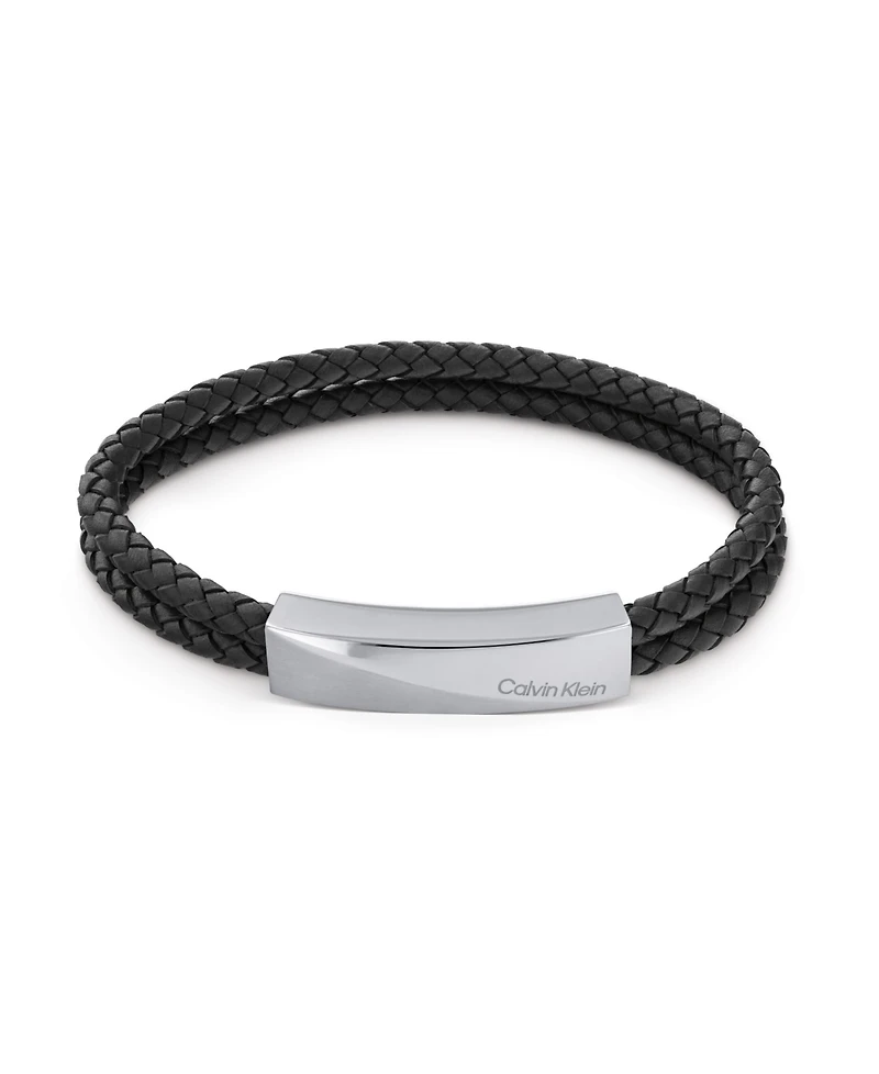Calvin Klein Men's Tan Leather Bracelet