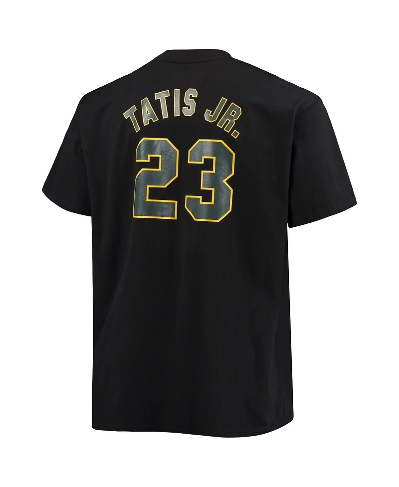 Men's Fernando Tatis Jr. Black San Diego Padres Big and Tall Wordmark Name Number T-shirt