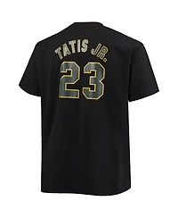 Men's Fernando Tatis Jr. Black San Diego Padres Big and Tall Wordmark Name Number T-shirt