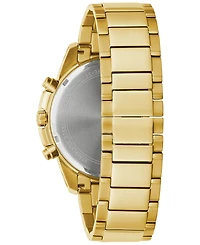 Bulova Men's Chronograph Diamond (1/20 ct. t.w.) Gold-Tone Stainless Steel Bracelet Watch 44mm