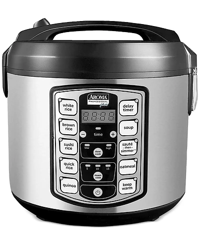 Aroma Arc-5000SB Professional 20-Cup Digital Rice Cooker, Slow Cooker & Food Steamer
