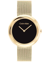 Calvin Klein Gold-Tone Mesh Bracelet Watch 34mm