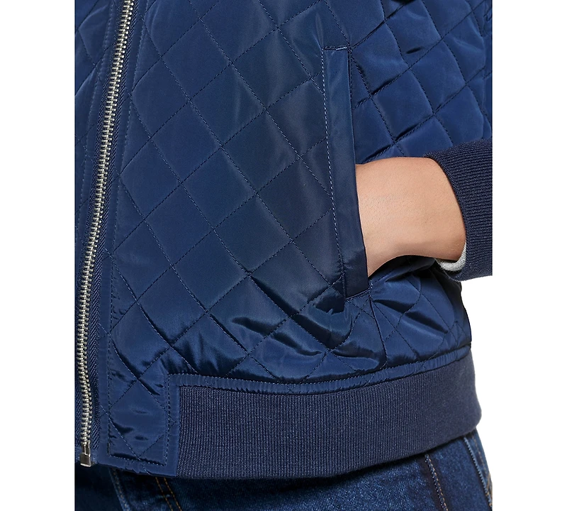 Levi's Women's Diamond Quilted Casual Bomber Jacket