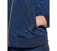 Levi's Women's Diamond Quilted Casual Bomber Jacket