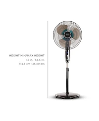16 in. Dual Blade Stand Fan - Remote, Round Base