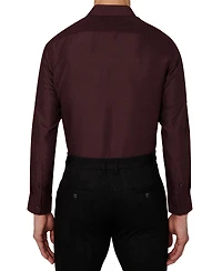 Calabrum Men's Regular Fit Dot Print Wrinkle Free Performance Dress Shirt