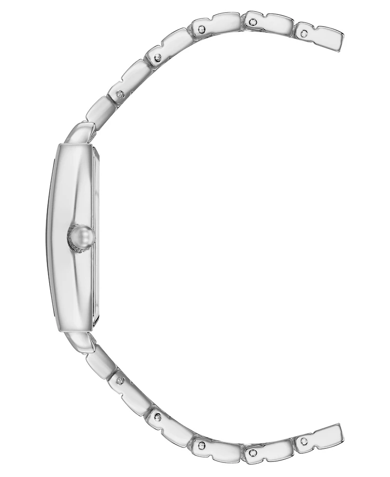 Anne Klein Women's Link Bracelet Watch in Silver-Tone Metal, 21x33.5mm