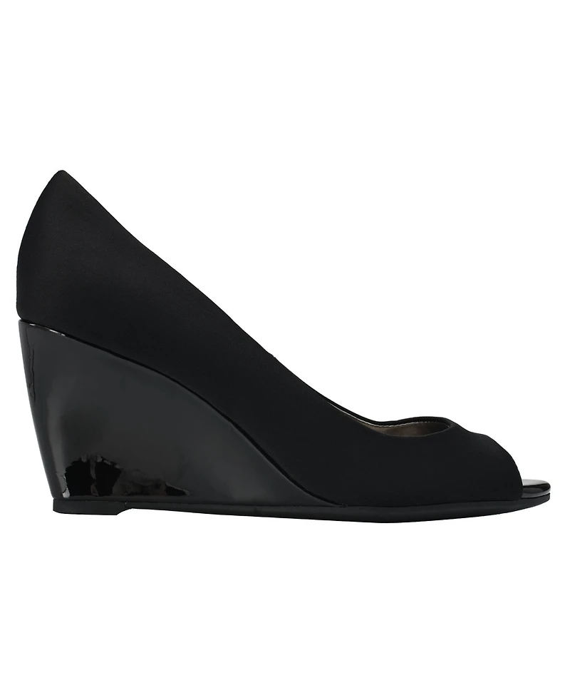 Bandolino Women's Tufflove Peep Toe Wedge Pumps