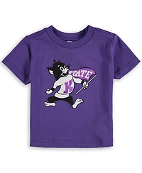 Toddler Boys and Girls Purple Kansas State Wildcats Big Logo T-shirt