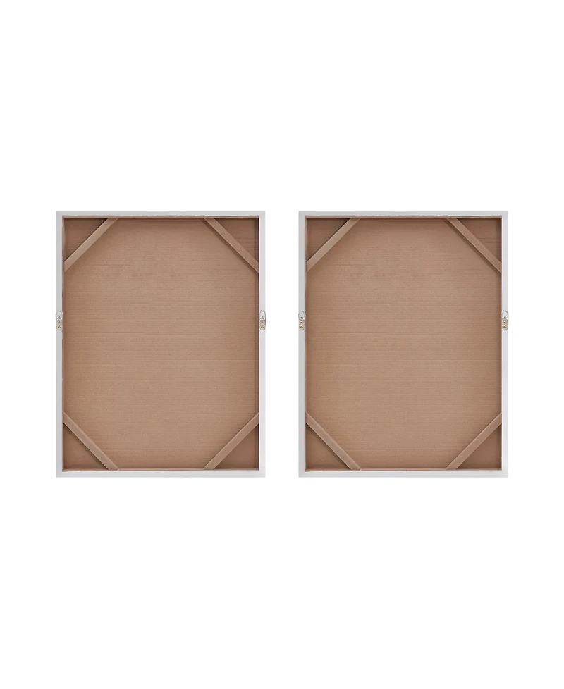 Madison Park Silver Glimmer Hand Brush Embellished Canvas Set, 2 Piece