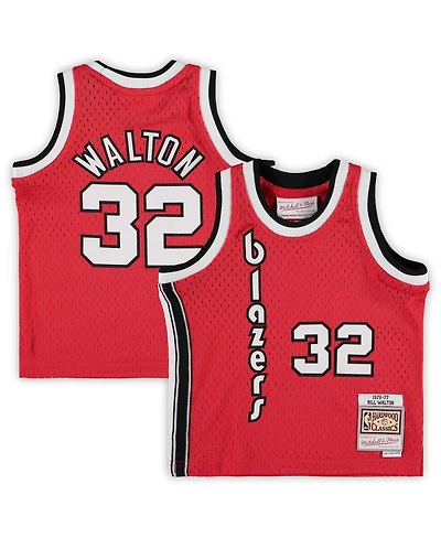 Boys and Girls Infant Mitchell & Ness Bill Walton Red Portland Trail Blazers 1976/77 Hardwood Classics Retired Player Jersey