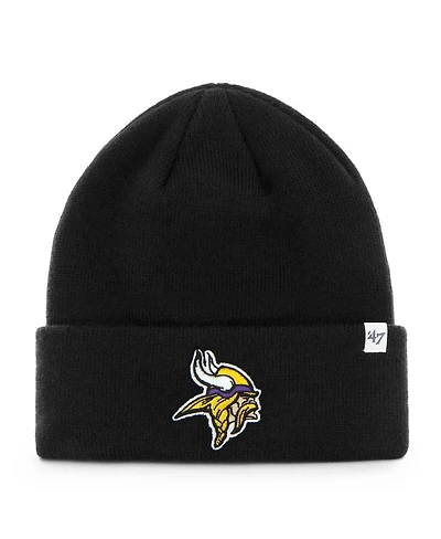 Men's '47 Black Minnesota Vikings Secondary Basic Cuffed Knit Hat