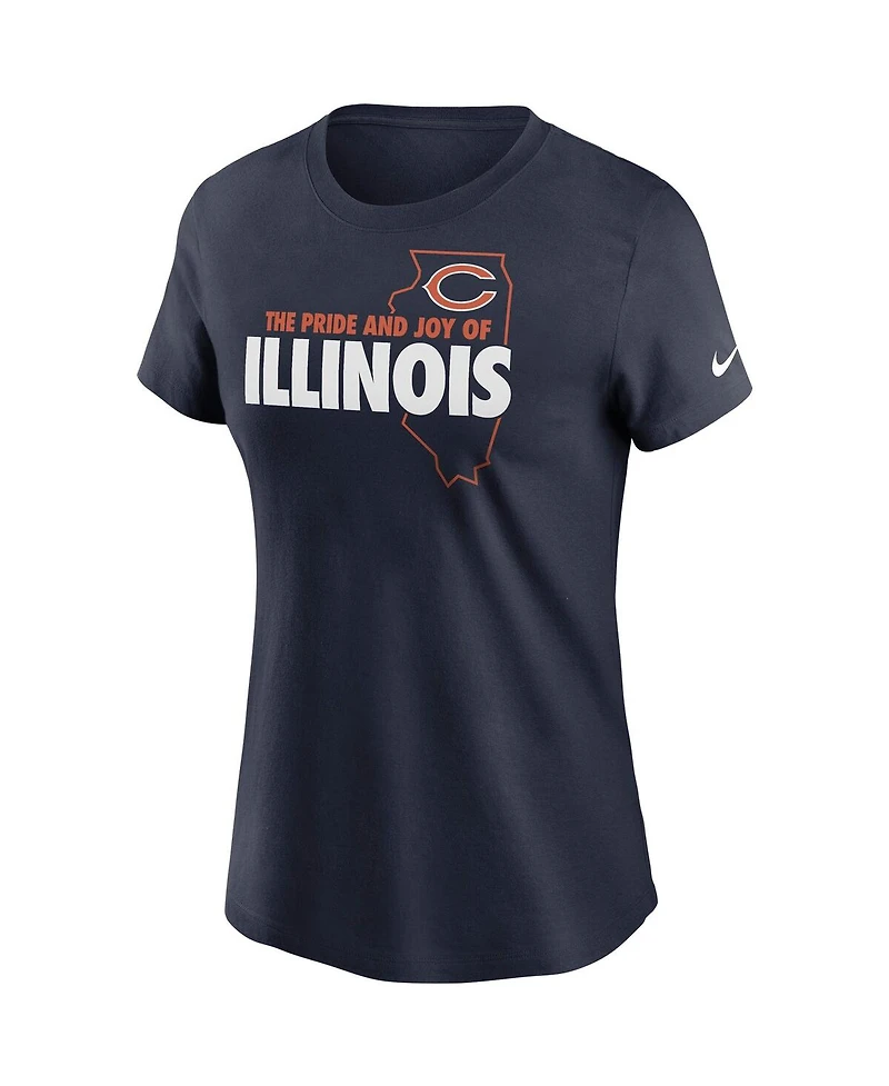 Women's Nike Navy Chicago Bears Hometown Collection T-shirt