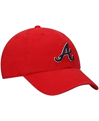 Men's '47 Red Atlanta Braves Team Clean Up Adjustable Hat
