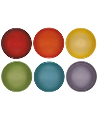 Le Creuset Set of Six Stoneware Multi Color Pinch Bowls