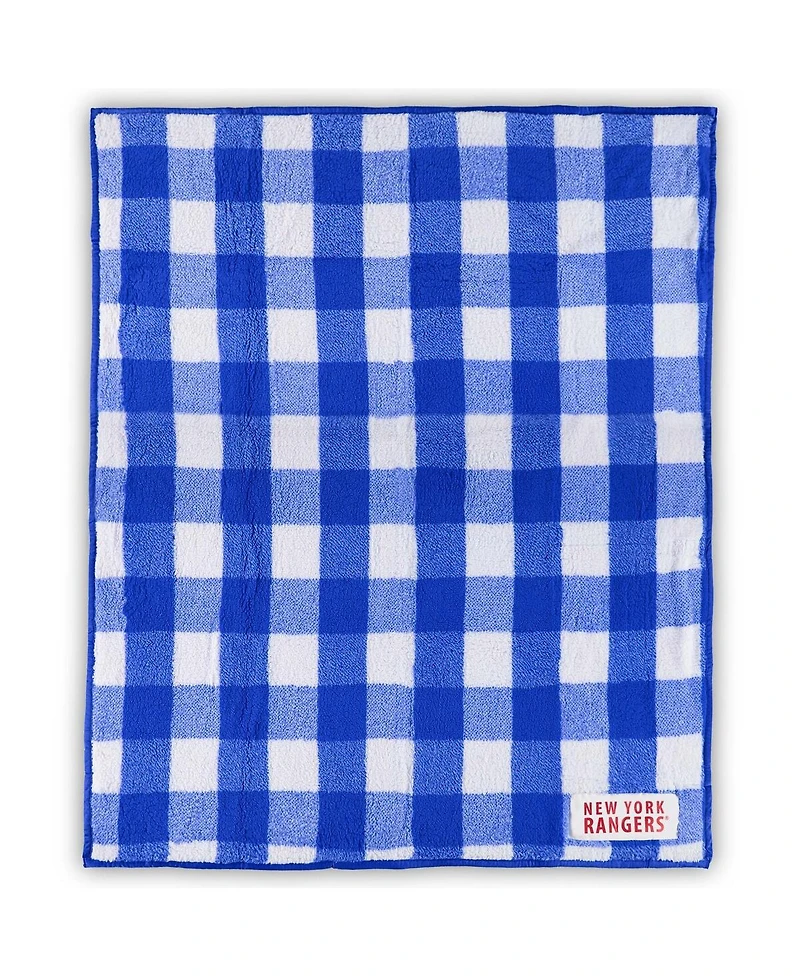New York Rangers 50" x 60" Buffalo Check Frosty Fleece Blanket