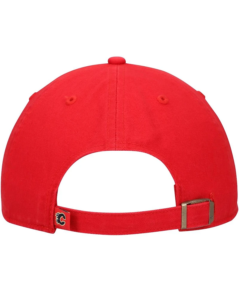 Men's '47 Red Calgary Flames Team Clean Up Adjustable Hat
