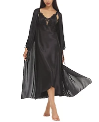 Flora by Nikrooz Stella Satin Venise Trim Robe