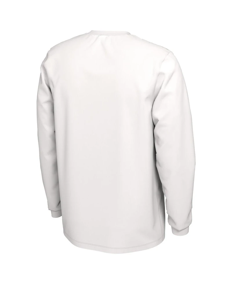 Men's Nike White Oregon Ducks Ball In Bench Long Sleeve T-shirt