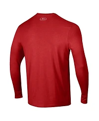 Men's Under Armour Red Wisconsin Badgers Shooter Performance Long Sleeve T-shirt