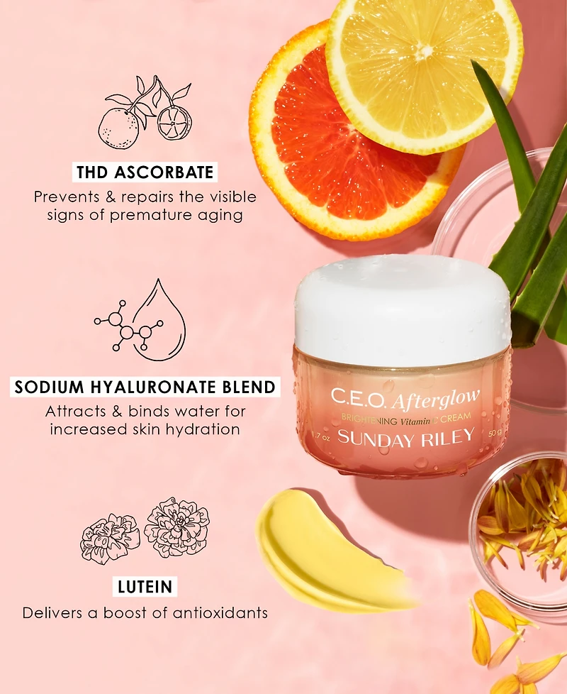 Sunday Riley C.E.O. Afterglow Brightening Vitamin C Cream, 50 ml