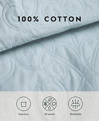 Laura Ashley Felicity Cotton Reversible 3 Piece Quilt Set