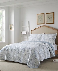 Laura Ashley Amberley Cotton Reversible 3-Pc. Quilt Set