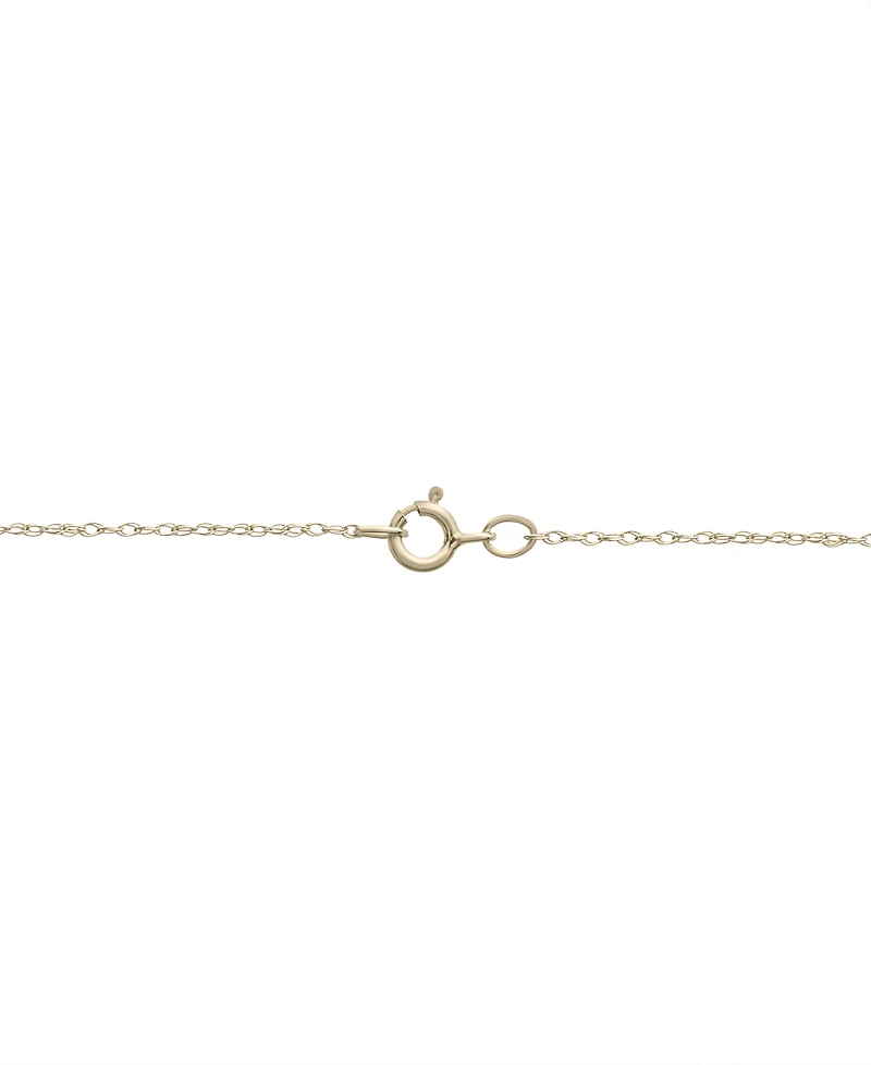 Wrapped Diamond Flip Flop Sandal Pendant Necklace (1/8 ct. t.w.) in 10k Gold, 16" + 2" extender, Created for Macy's