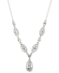 Givenchy Crystal Trio Lariat Necklace, 16" + 3" extender