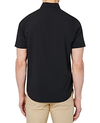 Society of Threads Men's Regular Fit Non-Iron Performance Stretch Solid Button-Down Shirt
