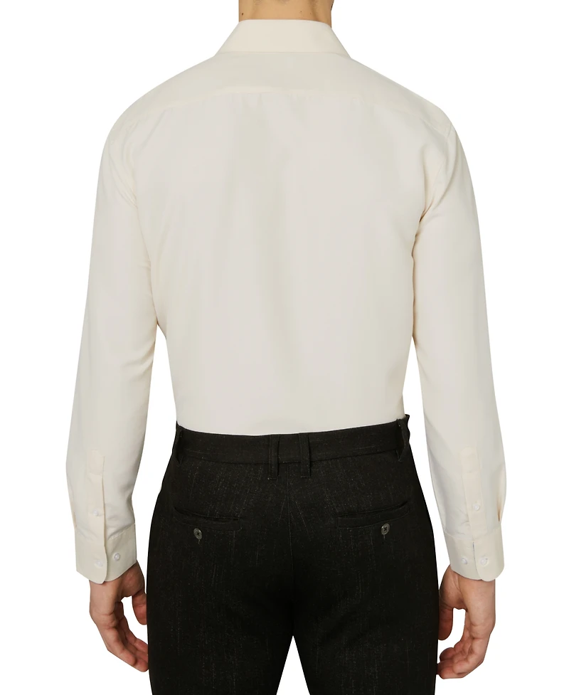 Calabrum Men's Regular Fit Solid Wrinkle Free Performance Dress Shirt