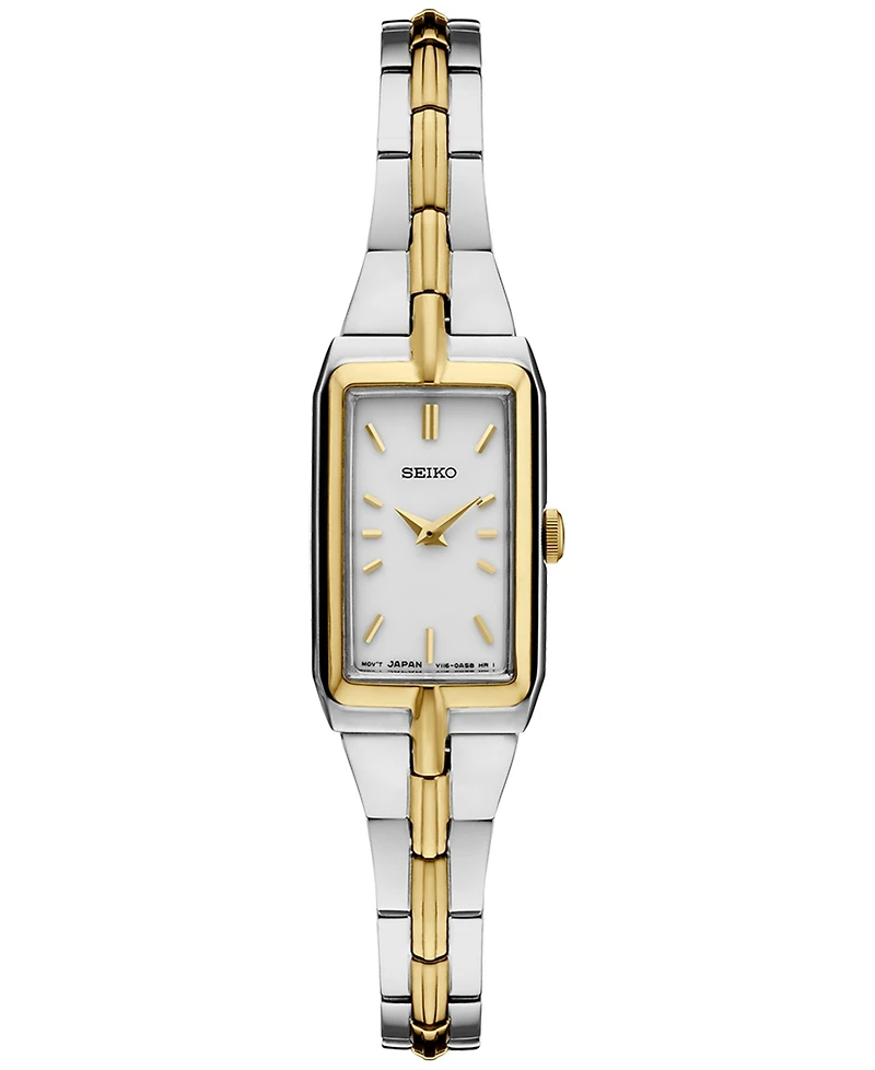 Seiko Women's Essentials Two Tone Stainless Steel Bracelet Watch 15mm