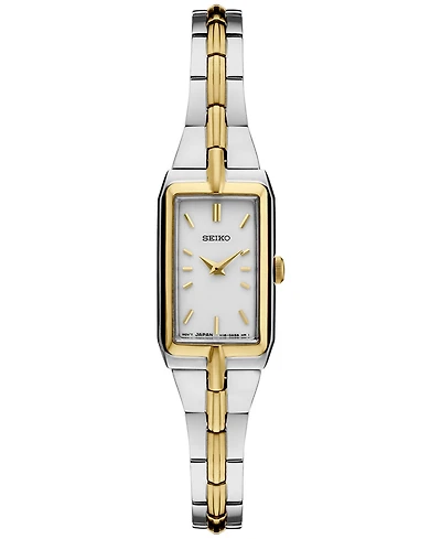 Seiko Women's Essentials Two Tone Stainless Steel Bracelet Watch 15mm