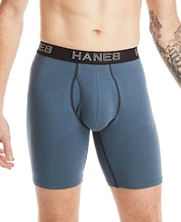 Hanes Men's 5-Pk. Ultimate Stretch Longer Leg Boxer Briefs