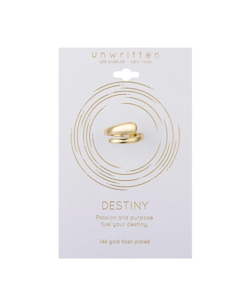 Unwritten 14K Gold Flash Plated Wrap Ring