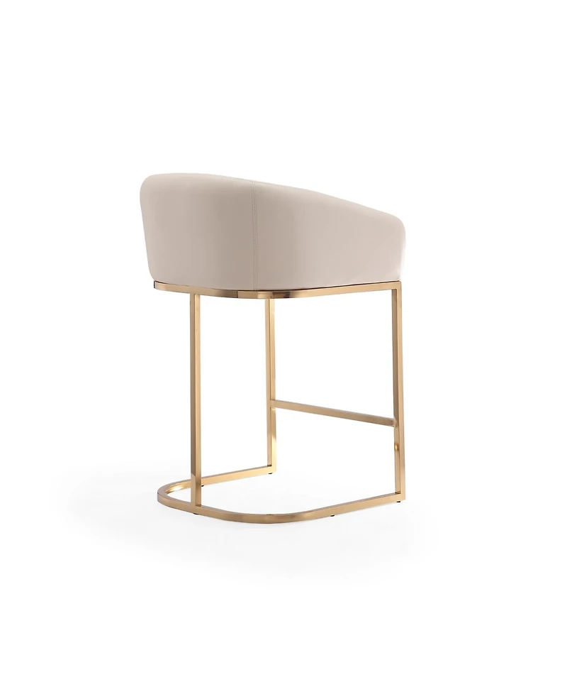 Manhattan Comfort Louvre 36" Leatherette Upholstered Counter Stool