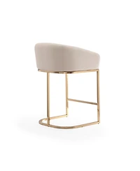 Manhattan Comfort Louvre 36" Leatherette Upholstered Counter Stool