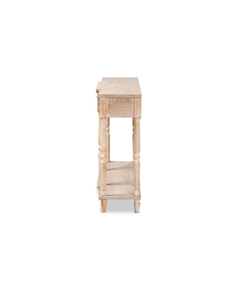 Hallan Classic and Traditional French Provincial Wood 3-Drawer Console Table