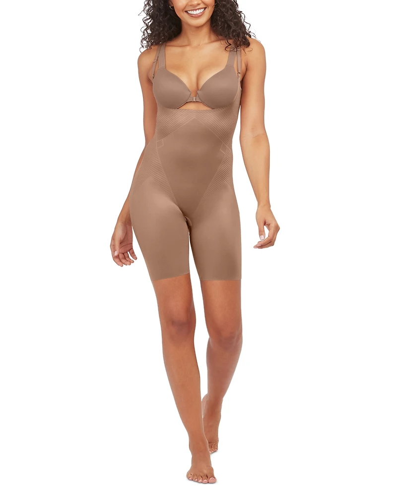Spanx Women's Thinstincts 2.0 Open-Bust Mid-Thigh Bodysuit