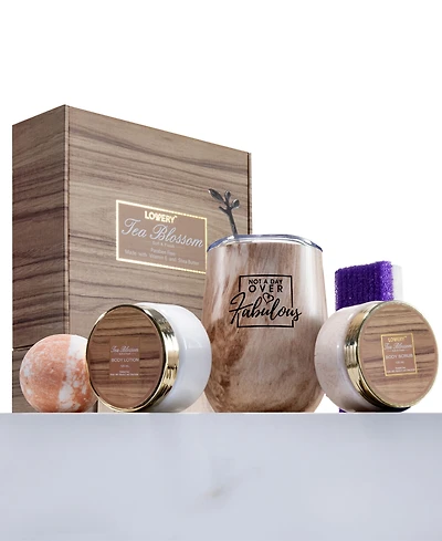 Thank You Gifts, Inspiration Gifts, Tea Blossom Appreciation Gift Basket, Body Care Gift Set, Spa Kit, 8 Piece