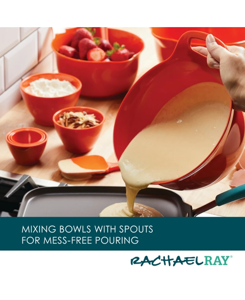 Rachael Ray 10-Pc. Mix and Measure Mixing Bowl Measuring Cup Utensil Set
