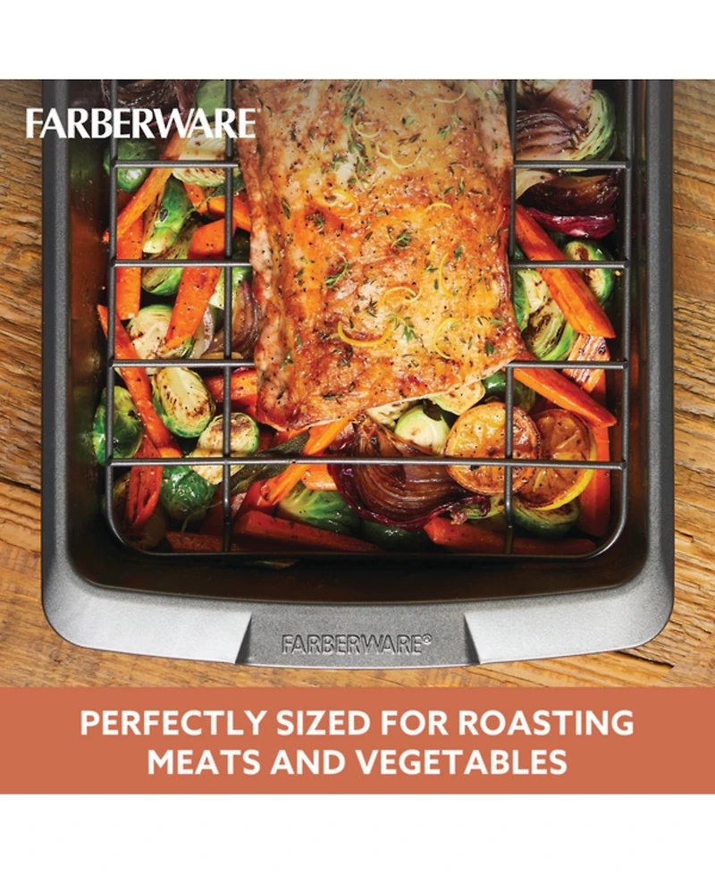 Farberware Bakeware Nonstick Roaster with U-Rack