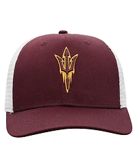 Men's Top of the World Maroon, White Arizona State Sun Devils Trucker Snapback Hat