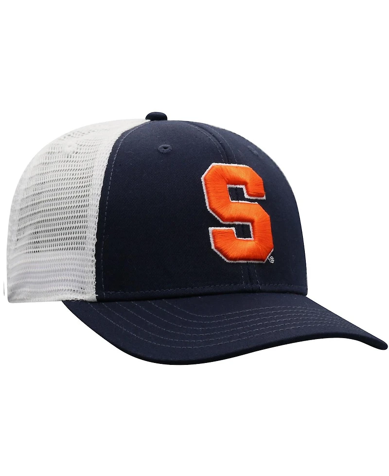 Men's Top of the World Navy, White Syracuse Orange Trucker Snapback Hat
