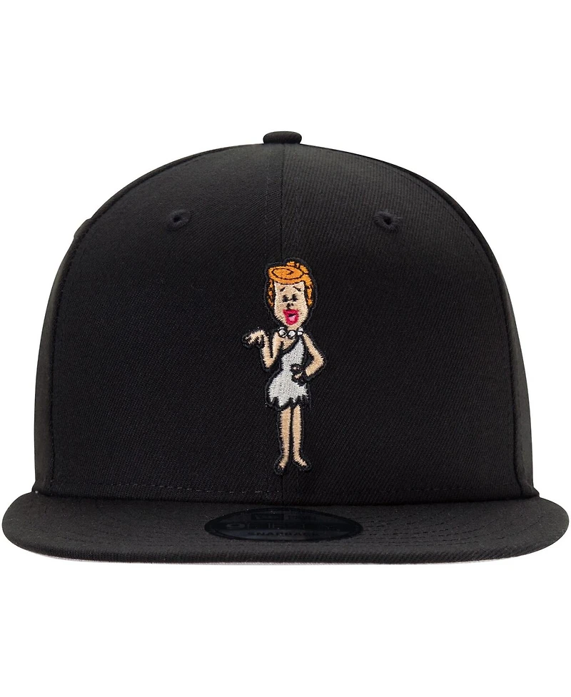Men's New Era Black The Flintstones Wilma 9FIFTY Snapback Adjustable Hat