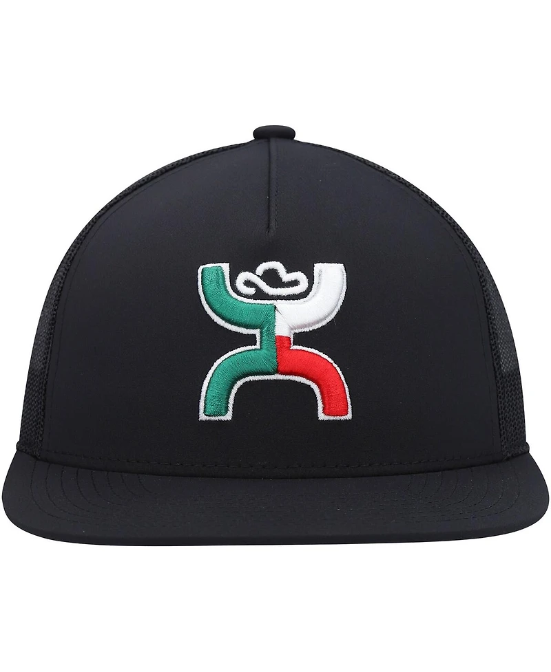 Men's HOOey Black Boquillas Trucker Snapback Hat