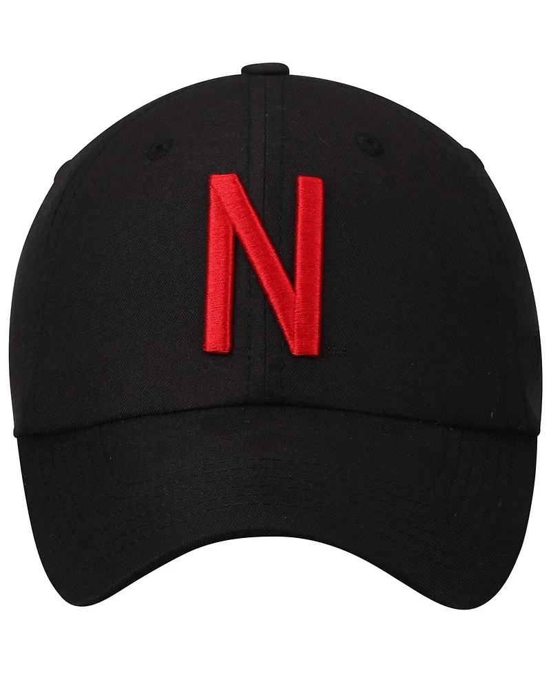 Men's Top of the World Black Nebraska Huskers Staple Adjustable Hat