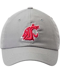 Men's Top of the World Gray Washington State Cougars Primary Logo Staple Adjustable Hat